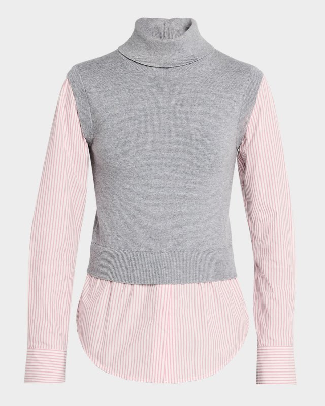 Aissa Mixed-Media Top