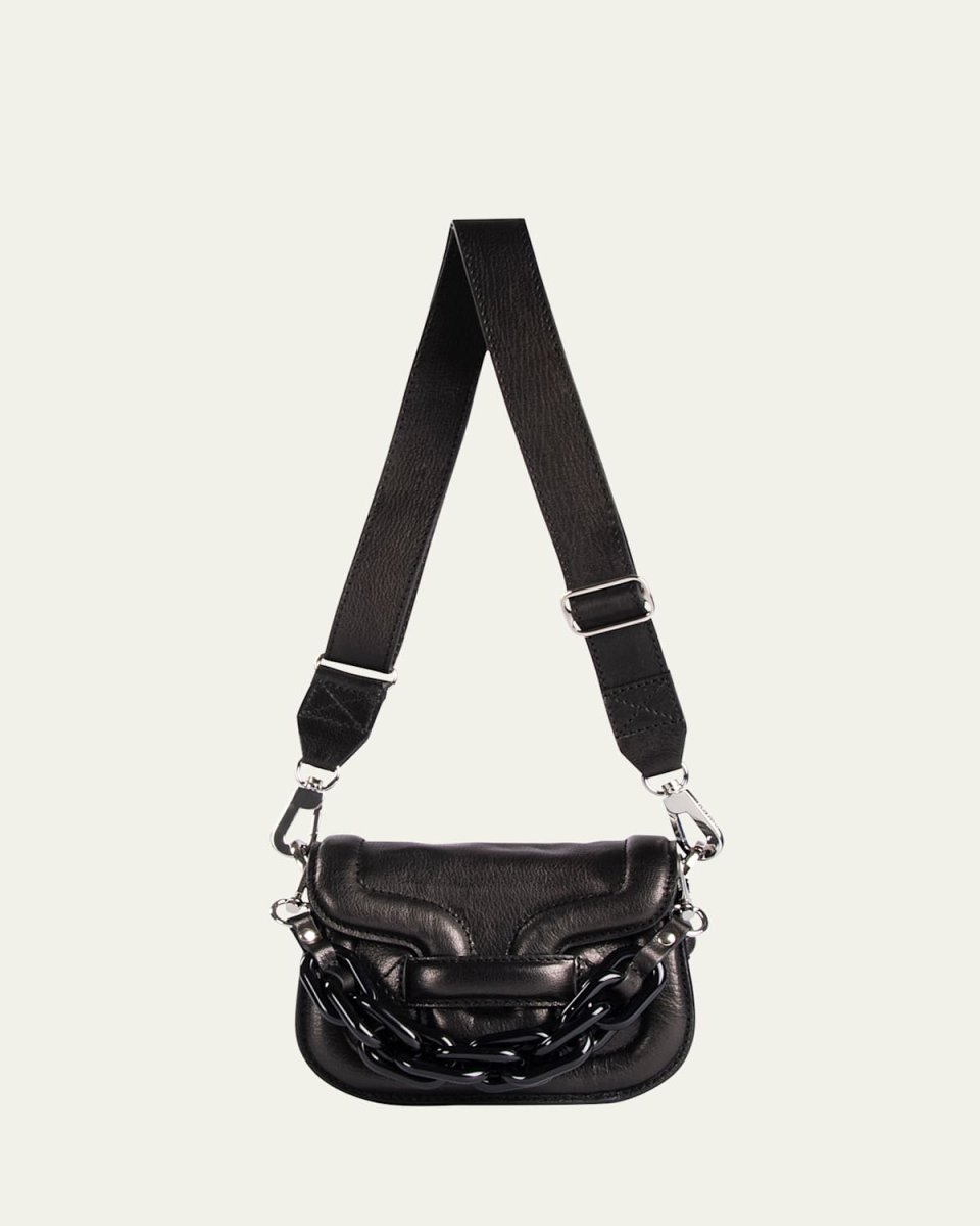 Alpha Micro Colorblock Leather Shoulder Bag