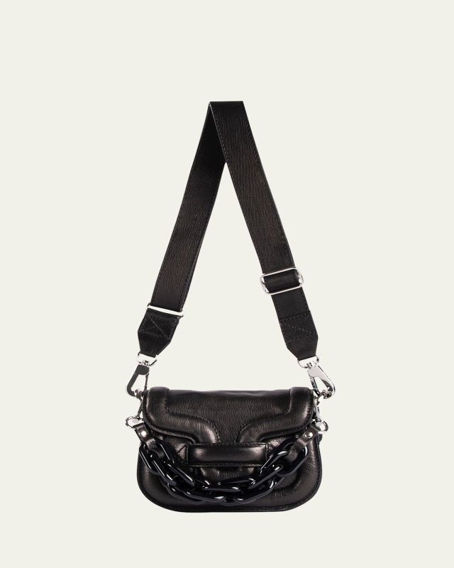 Alpha Micro Colorblock Leather Shoulder Bag