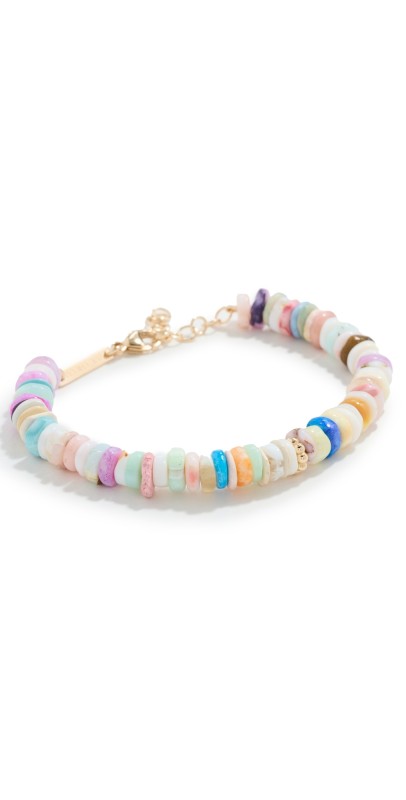 Zoe Chicco 14k Light Tone Mixed Color Opal Beads Bracelet Yellow Gold