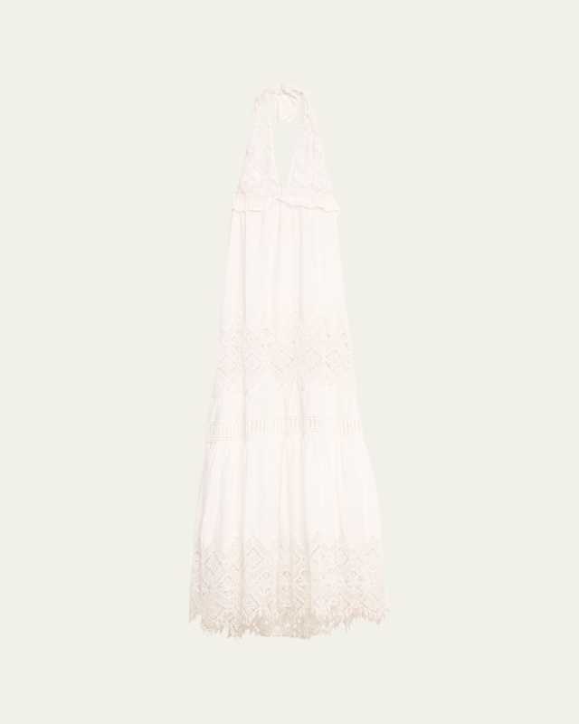 Aviana Open Crochet Lace Maxi Dress