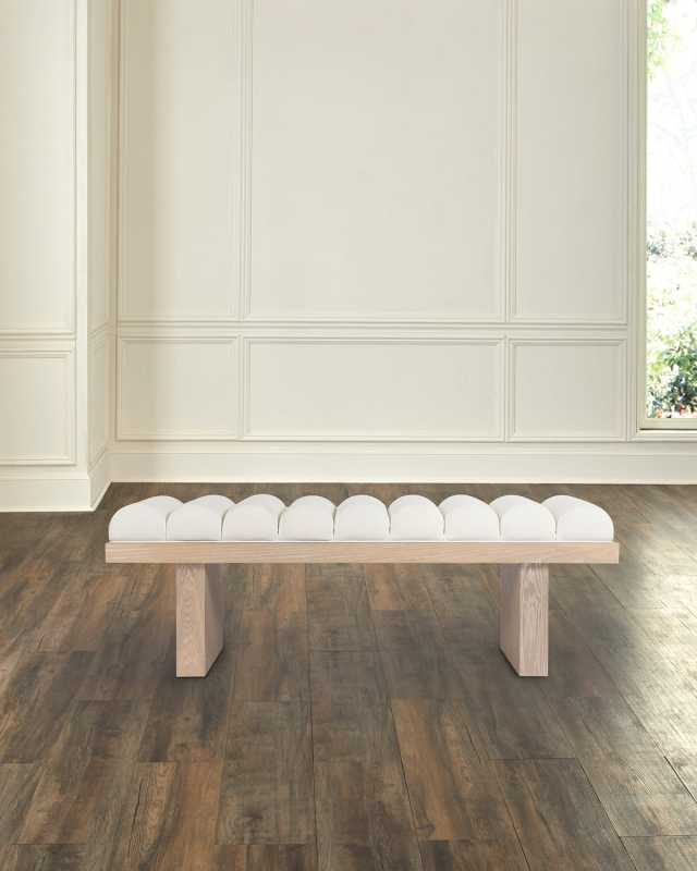 Caspian Channel-Tufted Bench, 52"