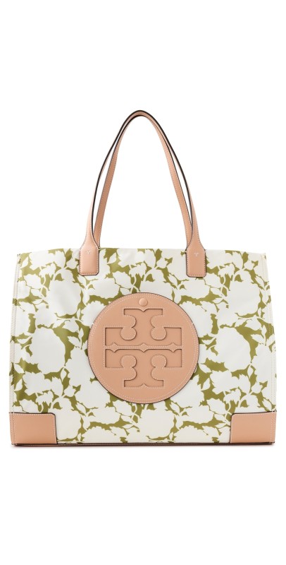 Tory Burch Ella Printed Tote Green Bold Flower
