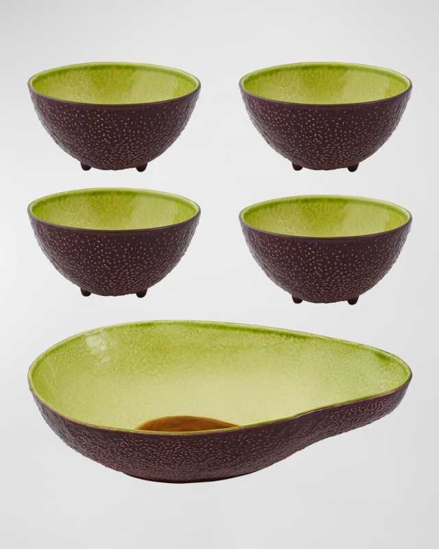 Avocado 5-Piece Salad Serving Set