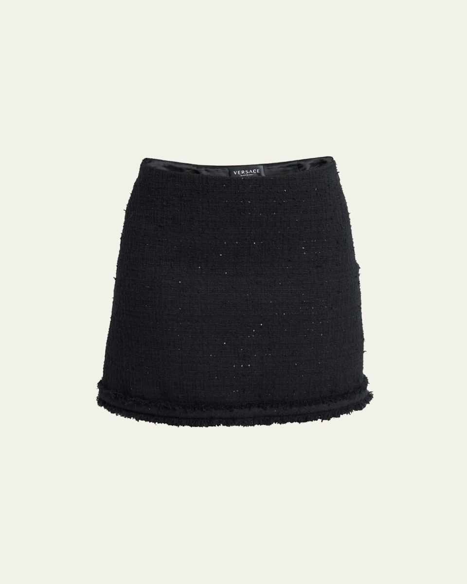 Tweed A-Line Mini Skirt