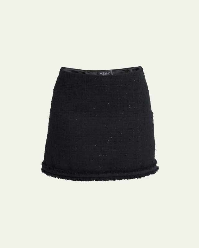Tweed A-Line Mini Skirt