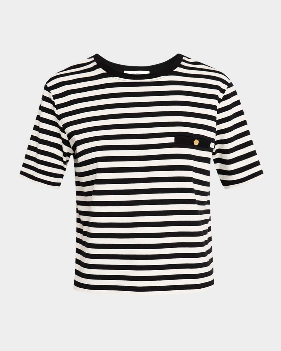 Stripe Crewneck Pocket Tee