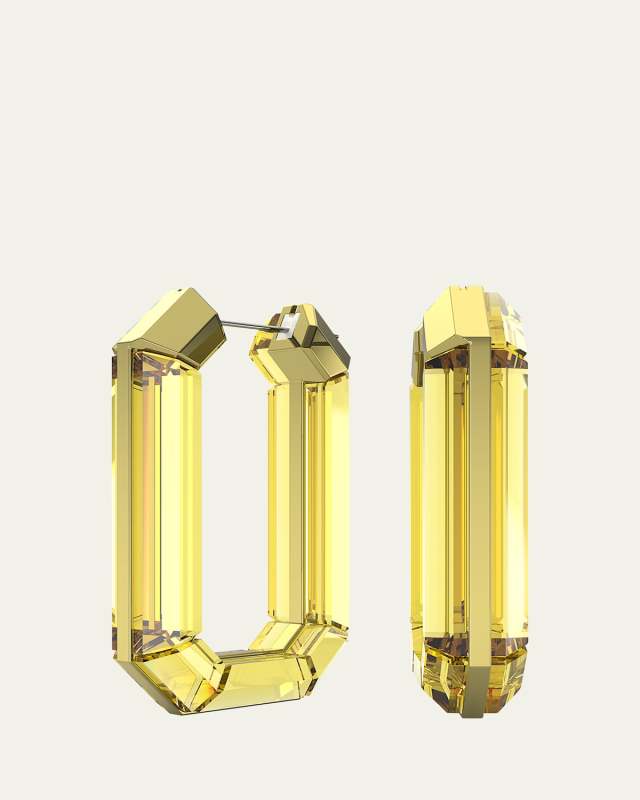 Lucent Hoop Earrings, Yellow