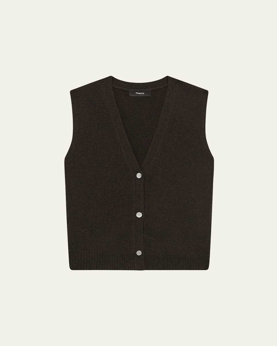 Felted Wool-Cashmere Button Vest