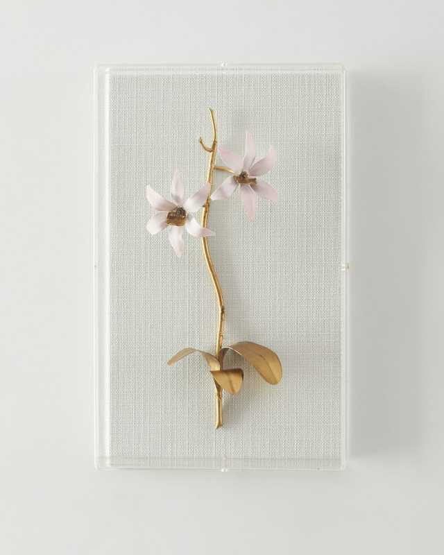 "Gilded and Painted Orchid Study 1" Wall Decor