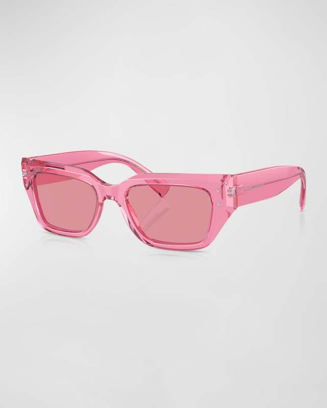 Sharp Acetate & Plastic Cat-Eye Sunglasses
