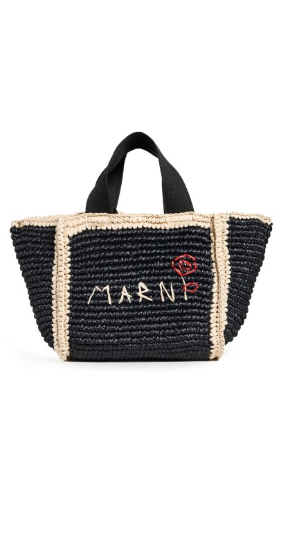 Marni Small Shopping Bag Black/Ivory/Black
