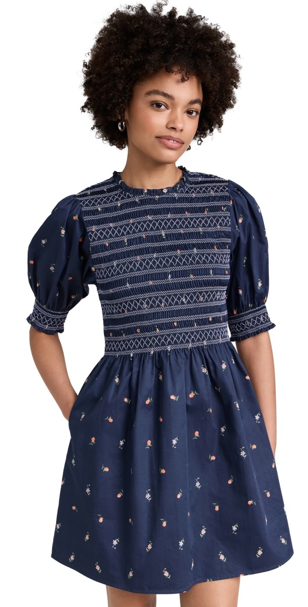 Hill House Home The Vivi Nap Dress Petite Fleur in Navy