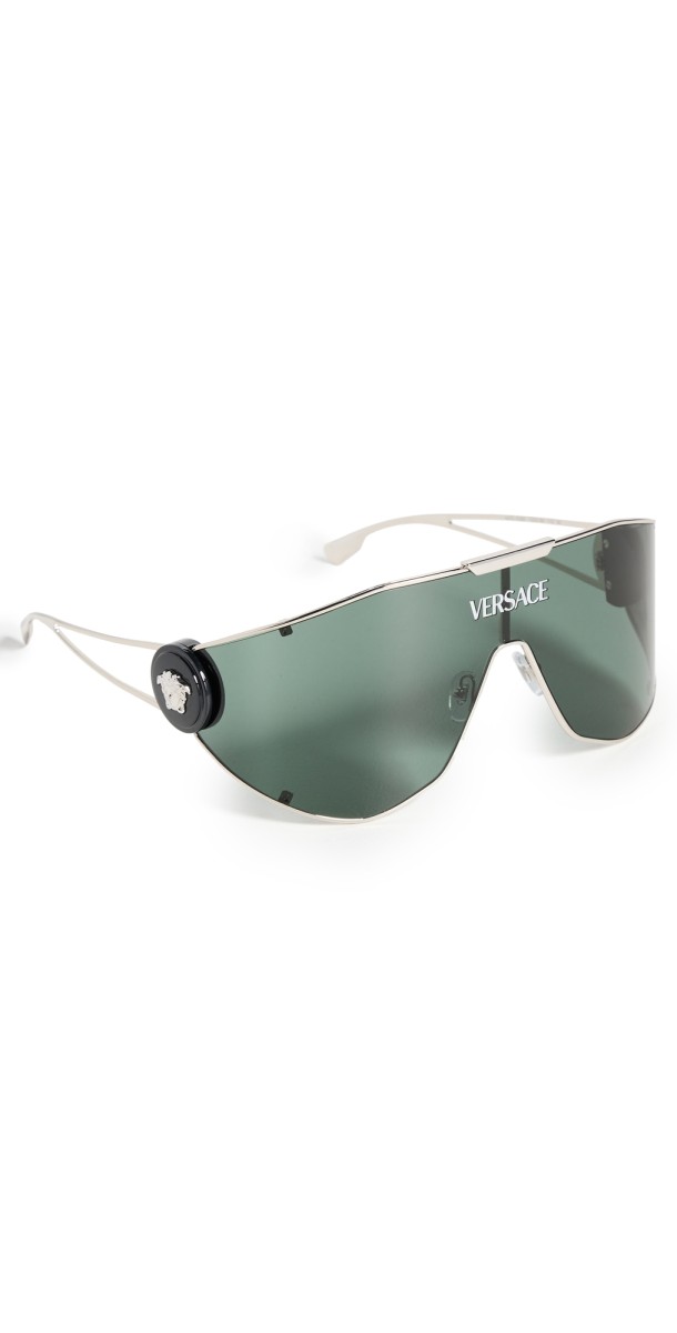 Versace VE2268 Shield Sunglasses Silver
