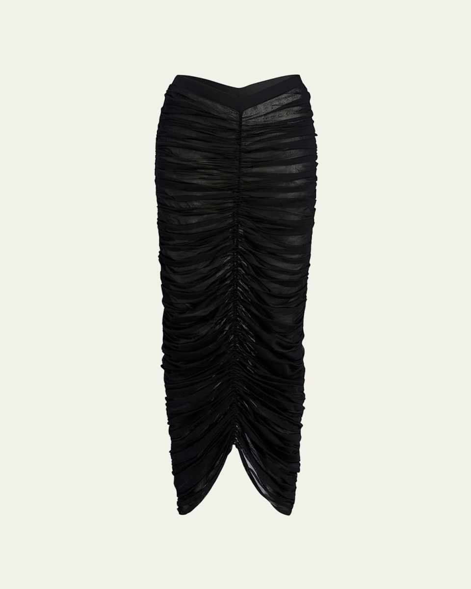 Laure Ruched Pencil Skirt