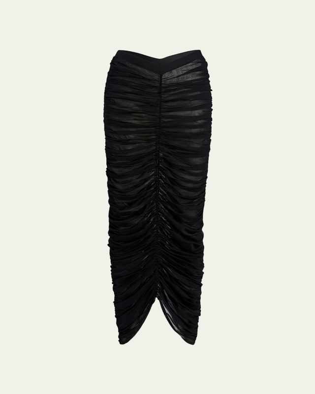 Laure Ruched Pencil Skirt