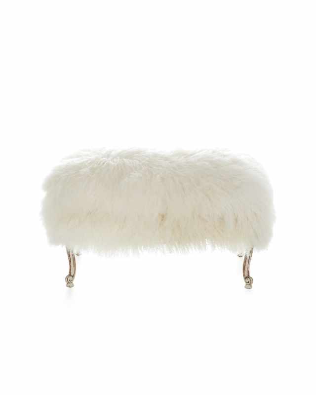Worthen Sheepskin Ottoman