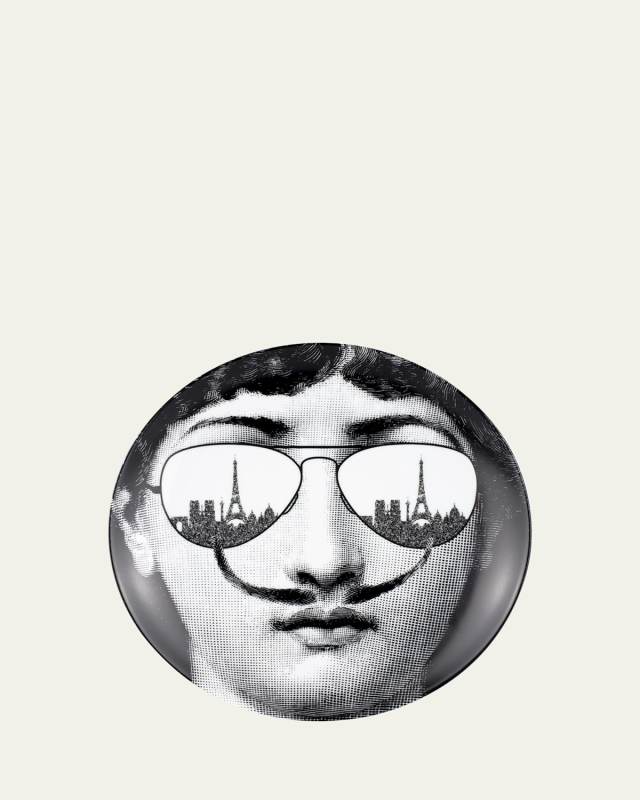 Tema E Variazioni n. 373 Parisian Sunglasses & Mustache Wall Plate