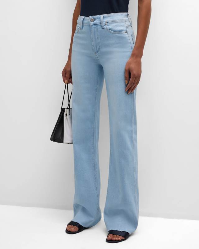 Leenah Wide-Leg Raw Hem Jeans