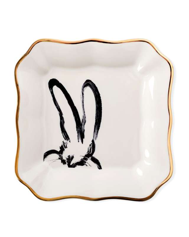 Portrait Plate with Gold Rim - White