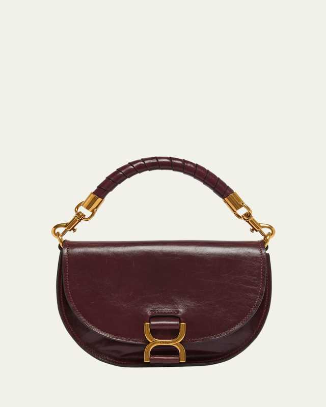 Marcie Flap Crossbody Bag in Shiny Calfskin