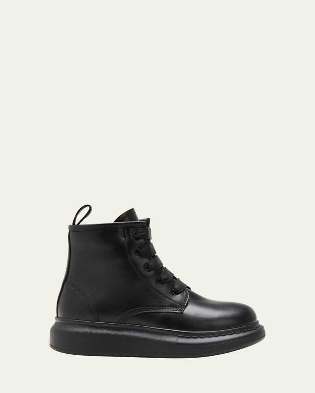 Kid's Leather Lace Up Boots, Toddlers/Kids
