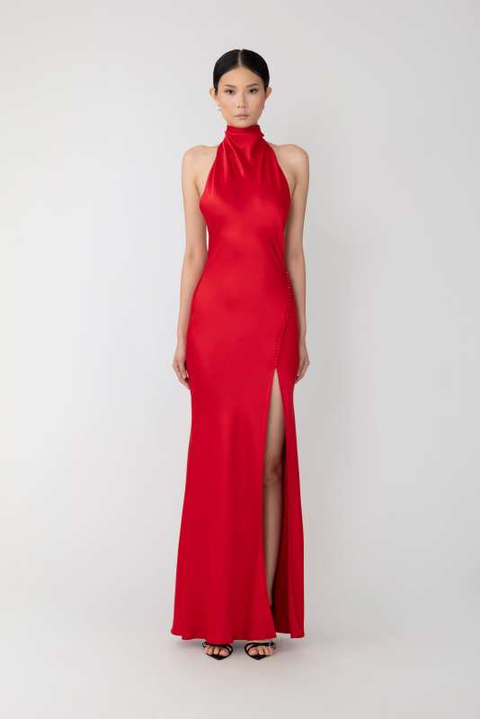Penelope Backless Satin Gown