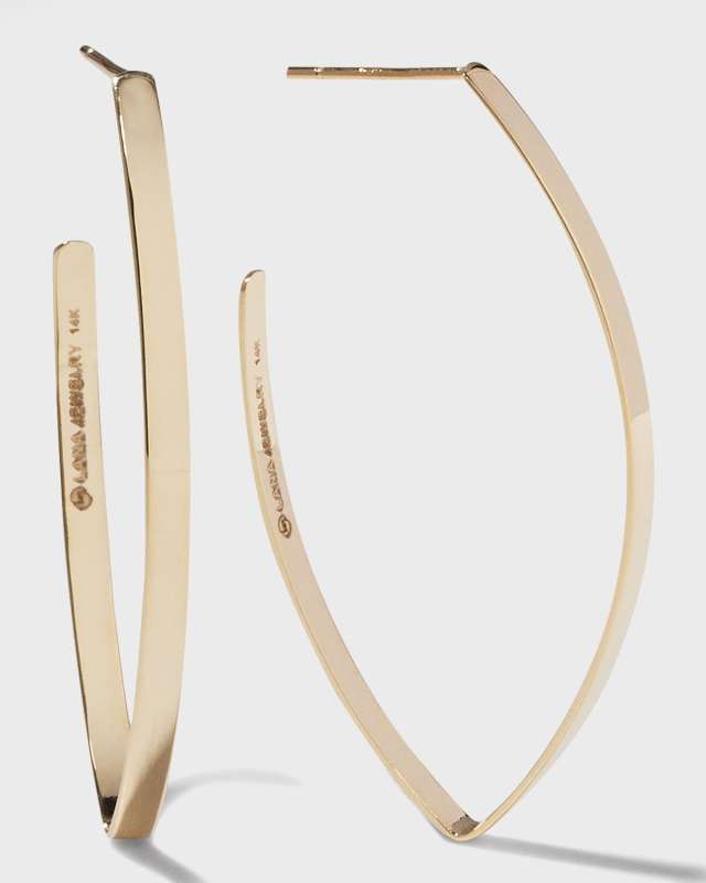 Small Flat Blake Hoop Earrings