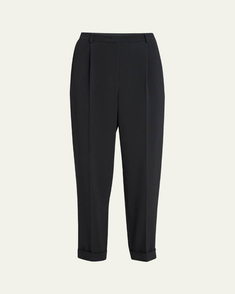 Slim-Leg Cuffed Trousers