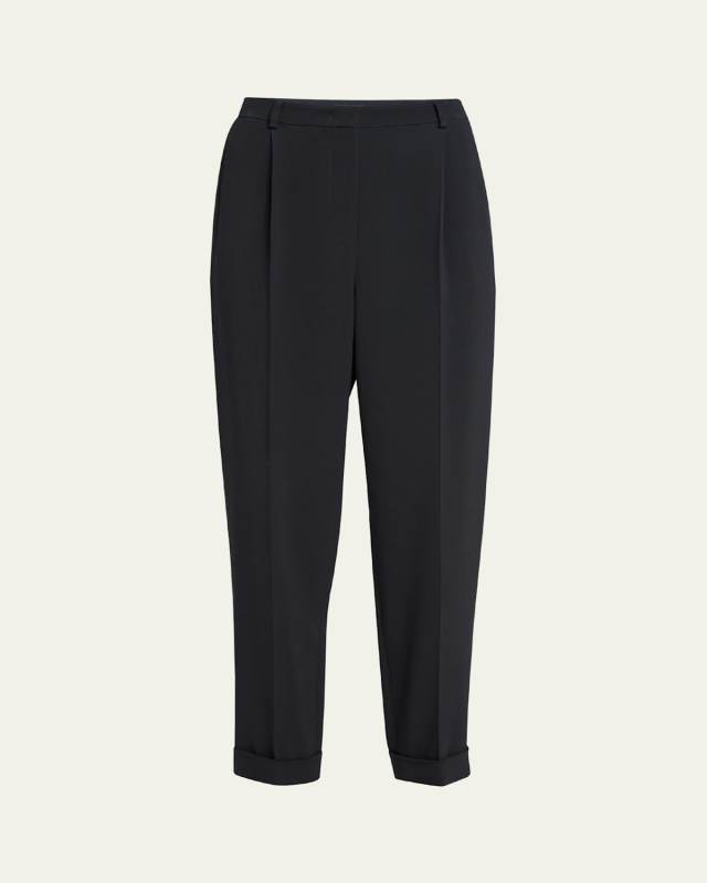 Slim-Leg Cuffed Trousers