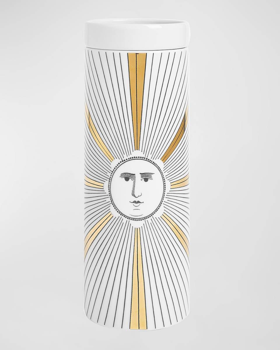 Scented Tower Candle Blue & White/Giardino Settecentesco