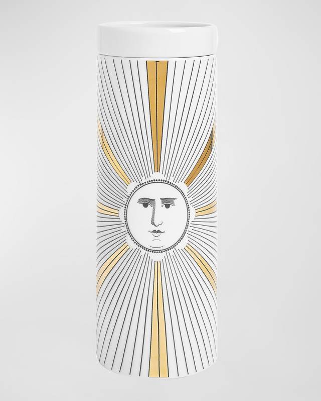 Scented Tower Candle Blue & White/Giardino Settecentesco