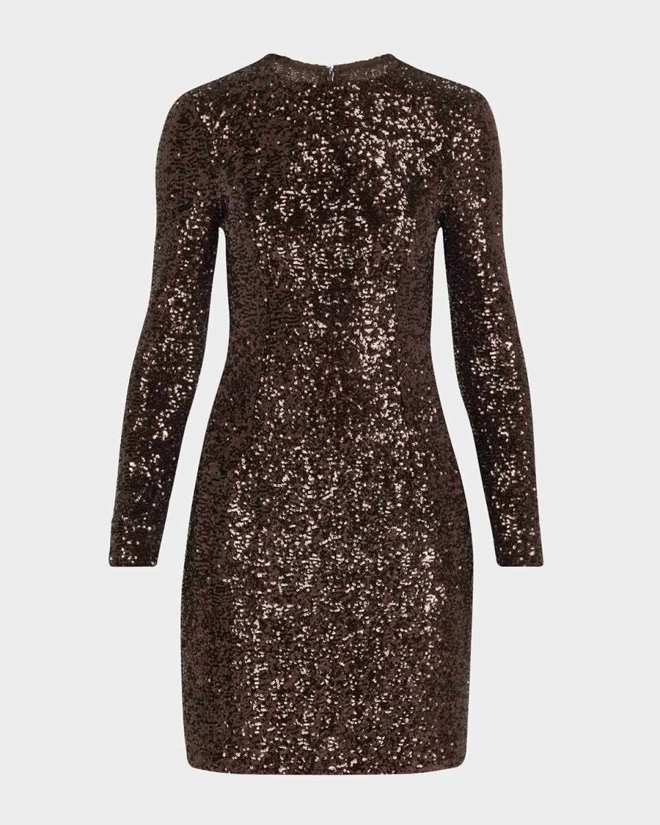 Sequin Long Sleeve Mini Dress