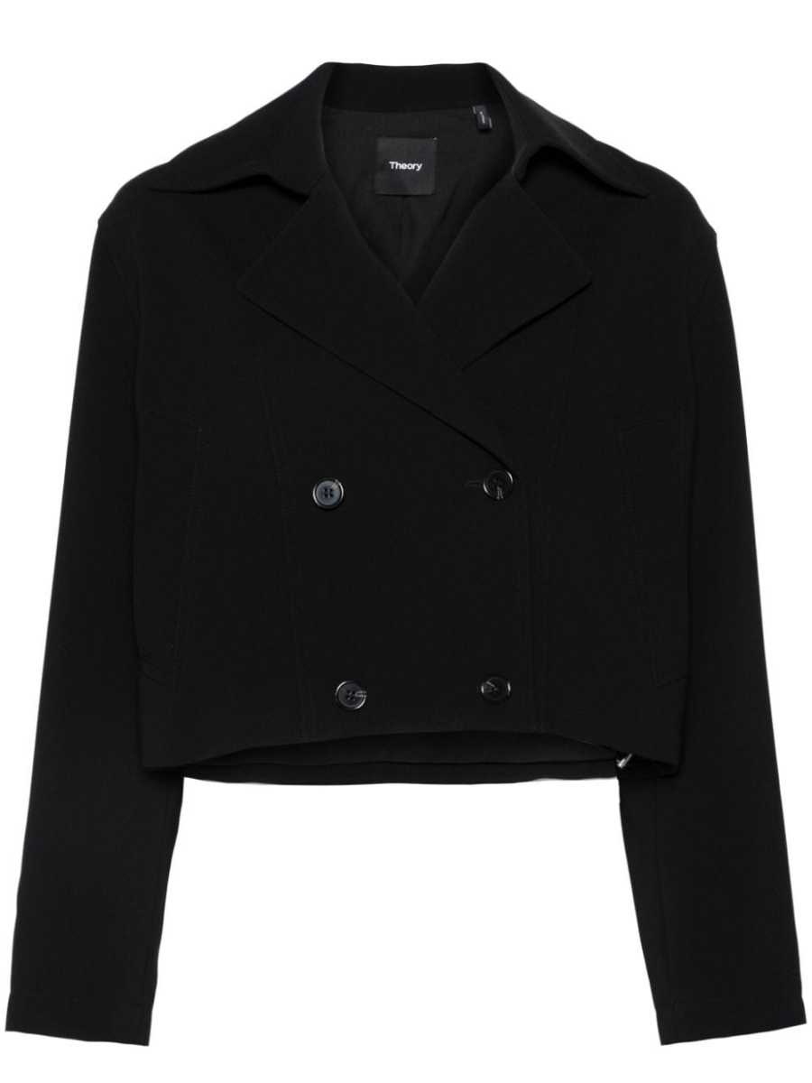 crepe cropped jacket