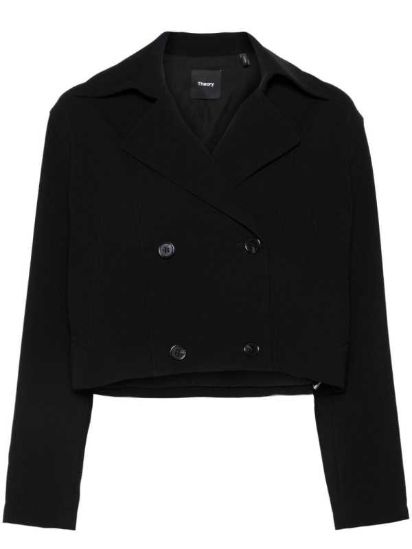 crepe cropped jacket