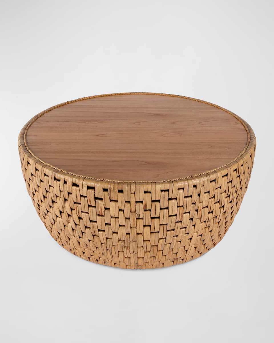 Catalina Drum Rattan Coffee Table