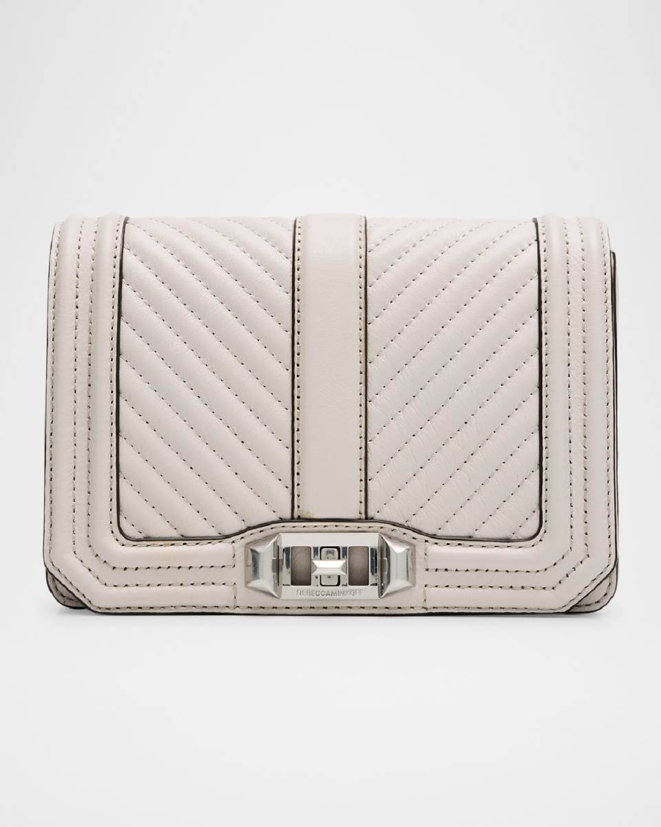 Edie Quilted Leather Flap Shoulder Bag