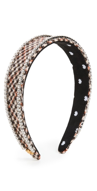 Lele Sadoughi Bessette Crystal Edge Headband Tweed