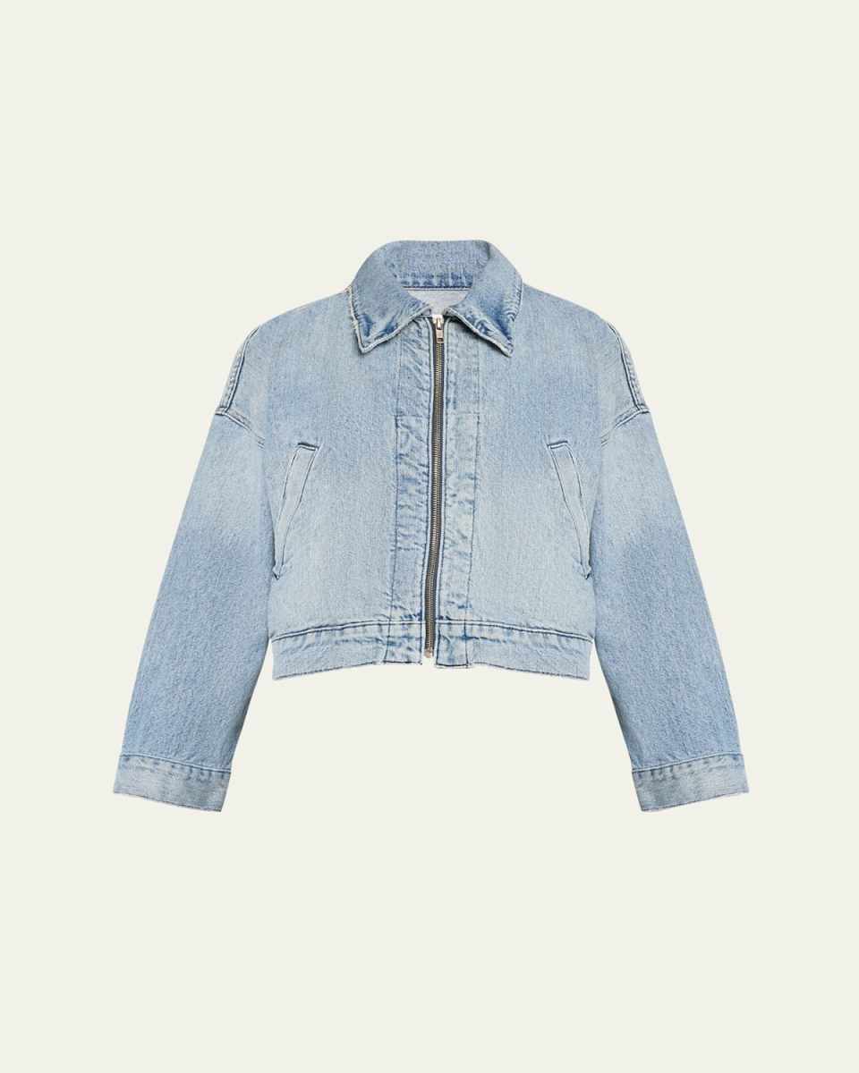Conway Zip Cropped Denim Jacket