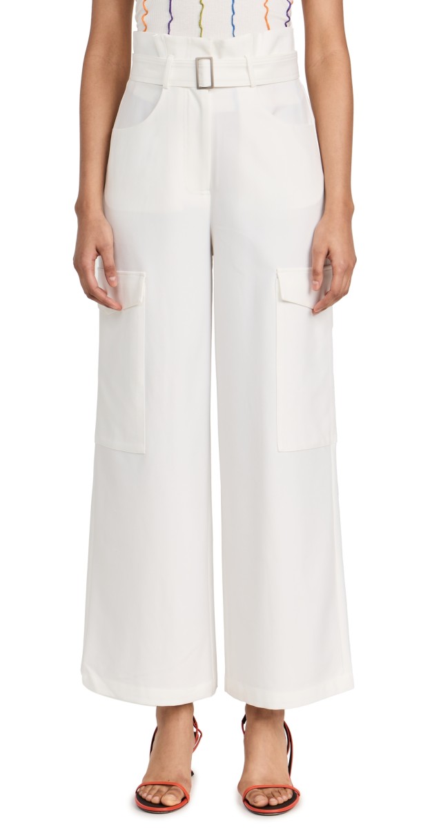 87Origins Paperbag Trousers White