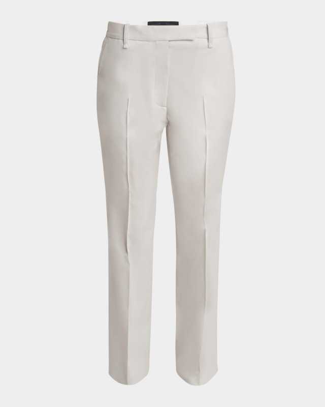 Teddy Mid-Rise Straight-Leg Wool Twill Suiting Pants