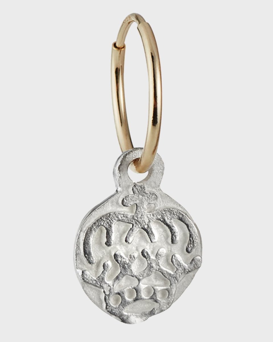 Small Reina Coin Drop Earring, Single