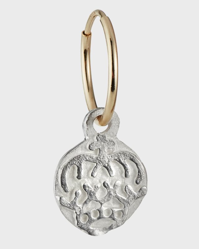 Small Reina Coin Drop Earring, Single