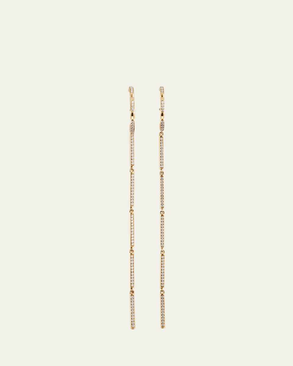 Linette Diamond Linear Huggie Earrings