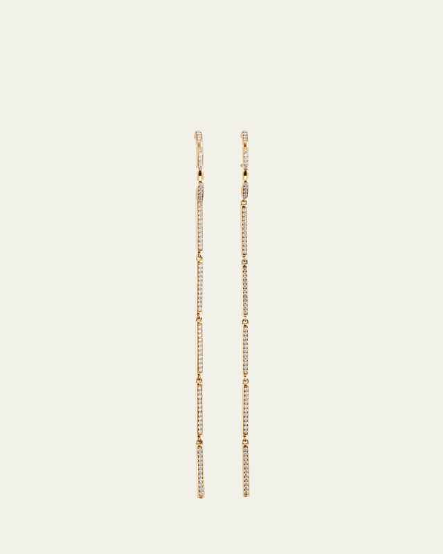 Linette Diamond Linear Huggie Earrings