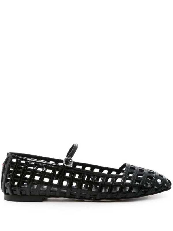 AEYDE Uma Caged cut-out patent-leather Mary Jane ballet flats