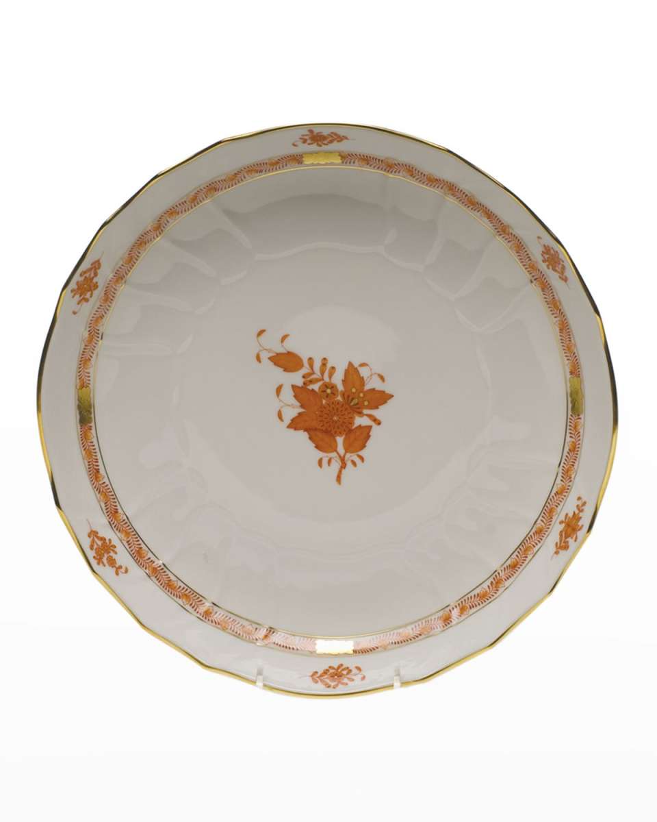 Chinese Bouquet Rust Open Vegetable Bowl
