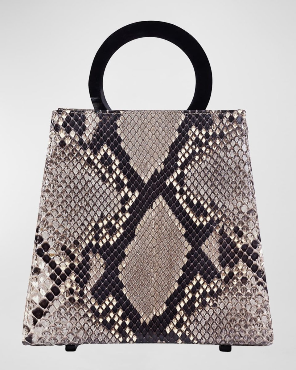 Azza Python Top-Handle Bag