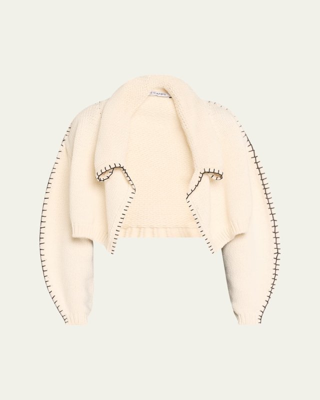 Blanket Stitch Knit Bolero