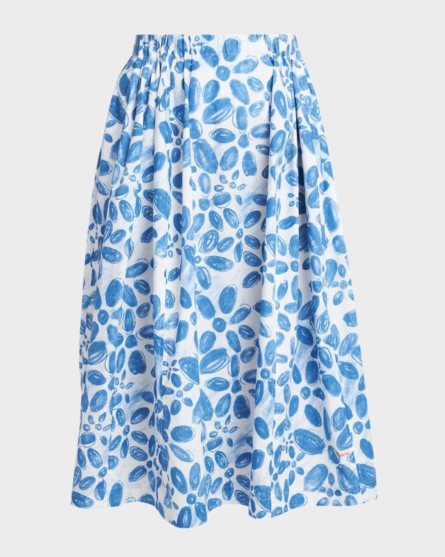 Floral Print Midi Skirt